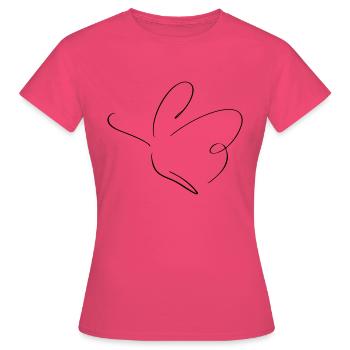 Schmetterling Line Art - Minimalistisch - Frauen T-Shirt - Azalea - Vorne - AI Model Female 172 dark (172cm)