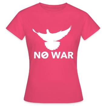 Frieden No War - Frauen T-Shirt - Azalea - Vorne - AI Model Female 172 dark (172cm)
