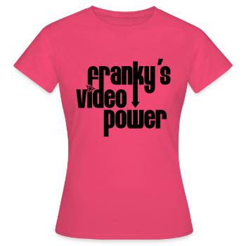 Franky´s Video Power - Frauen T-Shirt - Azalea - Vorne - AI Model Female 172 dark (172cm)