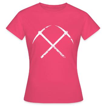 Pioches Look used - T-shirt Femme - rose azalée - Devant - AI Model Female 172 dark (172cm)