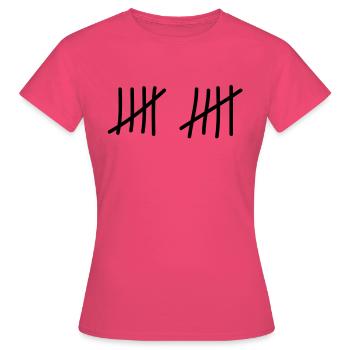 tage_zaehlen_10 - Frauen T-Shirt - Azalea - Vorne - AI Model Female 172 dark (172cm)