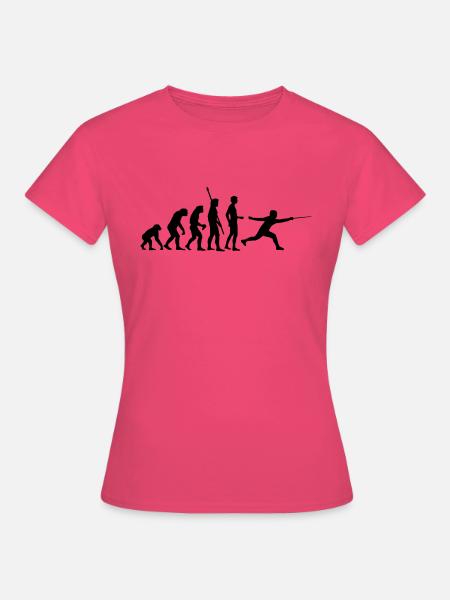 evolution_fechter_b - Frauen T-Shirt - Azalea