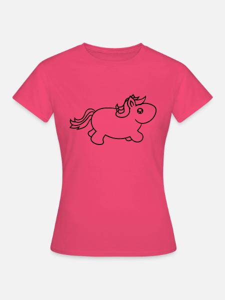 kleines dickes fettes süßes niedliches baby pony p - Frauen T-Shirt - Azalea