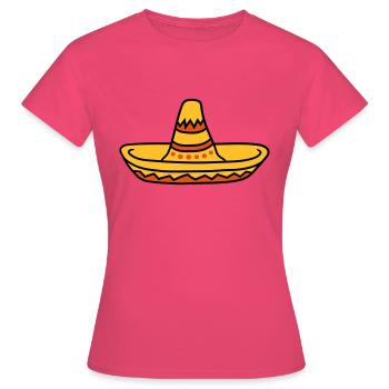 sombrero party hut feiern suedamerika mexiko mexik - Frauen T-Shirt - Azalea - Vorne - AI Model Female 172 dark (172cm)