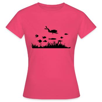 Diving Dive Dive - Women's T-Shirt - azalea - Front - AI Model Female 172 dark (172cm)