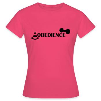 Obedience - Frauen T-Shirt - Azalea - Vorne - AI Model Female 172 dark (172cm)