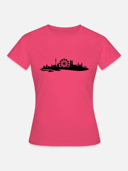 Skyline München Riesenrad 3 - Frauen T-Shirt - Azalea