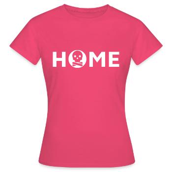Maison des pirates, Maison de l’horreur, Maison du crâne - T-shirt Femme - rose azalée - Devant - AI Model Female 172 dark (172cm)