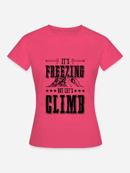 frost berge Eisklettern - Frauen T-Shirt - Azalea