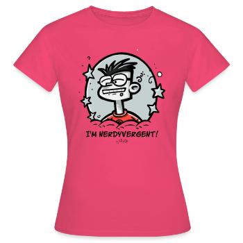 Je suis ringard, nerdyvergent et tellement nerd - T-shirt Femme - rose azalée - Devant - AI Model Female 172 dark (172cm)