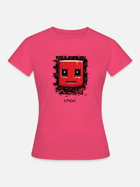 Gesprungene Oberfläche: Roboter-Gesicht - Frauen T-Shirt - Azalea