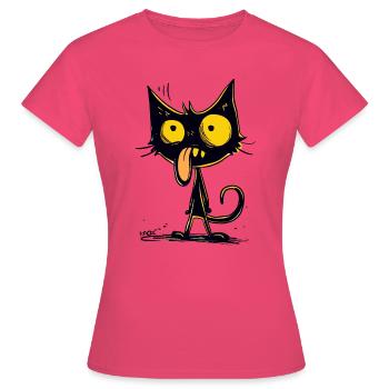 The best and coolest dizzy cat - Women's T-Shirt - azalea - Front - AI Model Female 172 dark (172cm)
