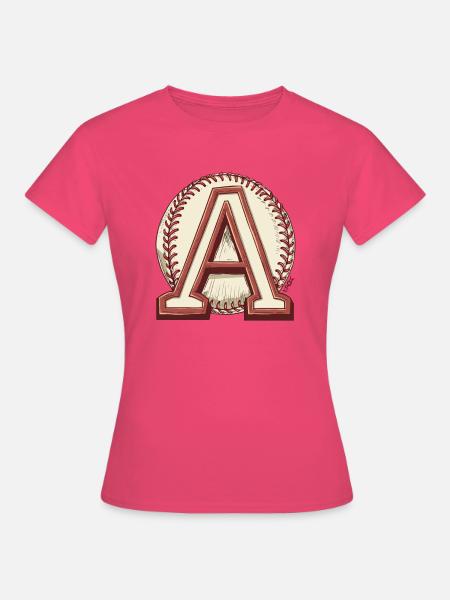A auf einem Baseball - Frauen T-Shirt - Azalea