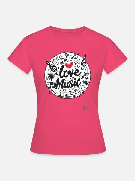 Ich liebe Musik - Frauen T-Shirt - Azalea