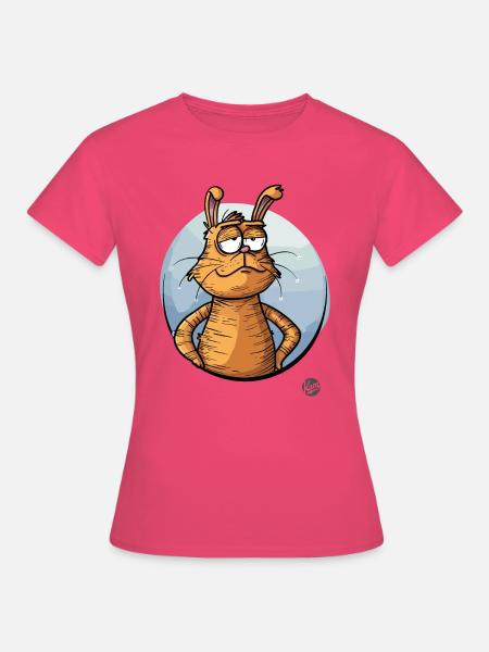 Cooler Cartoon Hase - Frauen T-Shirt - Azalea