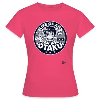 La vie d’un otaku - T-shirt Femme - rose azalée - Devant - AI Model Female 172 dark (172cm)
