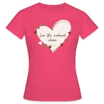 I Love with Heart Ghent - Women's T-Shirt - azalea - Front - AI Model Female 172 dark (172cm)