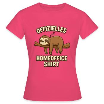 Sloth Home Office Office - Women's T-Shirt - azalea - Front - AI Model Female 172 dark (172cm)