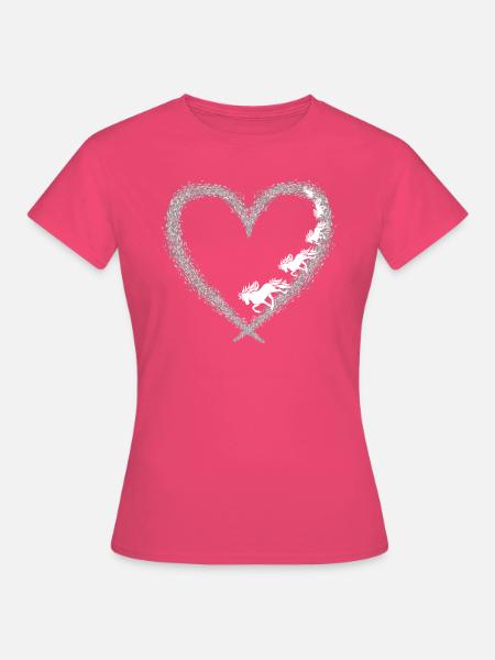 Herz mit Tölt - Frauen T-Shirt - Azalea