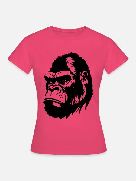 Gorilla Symbol Silhouette - Frauen T-Shirt - Azalea