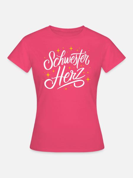 Schwesterherz: Beste Schwester Geburtstag Hochzeit - Frauen T-Shirt - Azalea