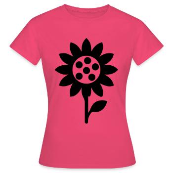 Icône d’icône de tournesol - T-shirt Femme - rose azalée - Devant - AI Model Female 172 dark (172cm)