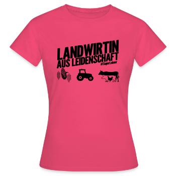 Landwirtin aus Leidenschaft - Frauen T-Shirt - Azalea - Vorne - AI Model Female 172 dark (172cm)