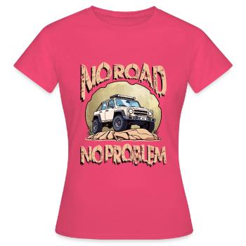 Conducteur de véhicule hors route - T-shirt Femme - rose azalée - Devant - AI Model Female 172 dark (172cm)