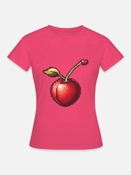 Kirsche Pixel Symbol - Frauen T-Shirt - Azalea