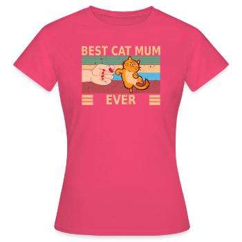 Cat Friend - Best Cat Mum Ever - Women's T-Shirt - azalea - Front - AI Model Female 172 dark (172cm)