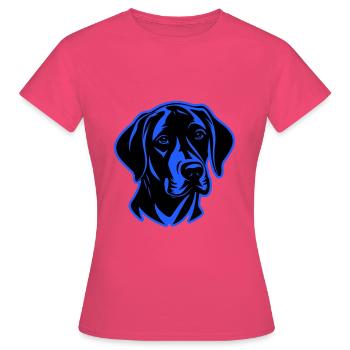 Tête de chien Labrador - T-shirt Femme - rose azalée - Devant - AI Model Female 172 dark (172cm)