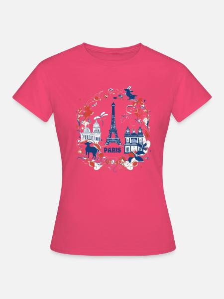 PARIS Hauptstadt - Frauen T-Shirt - Azalea