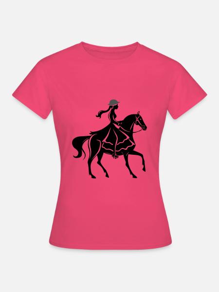 Mädchen Pferd Reiten - Frauen T-Shirt - Azalea