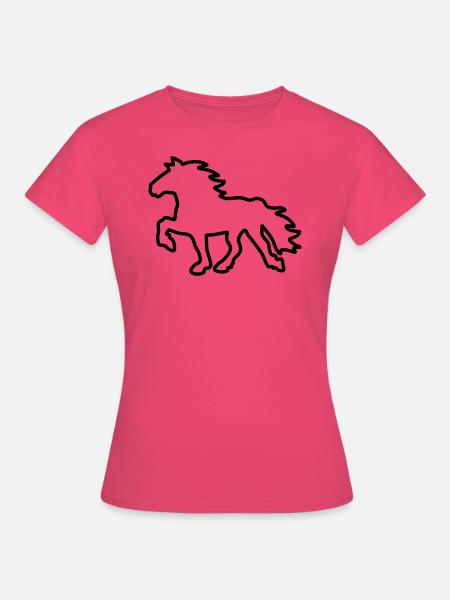 Islandpferd Kontur (schwarz) - Frauen T-Shirt - Azalea