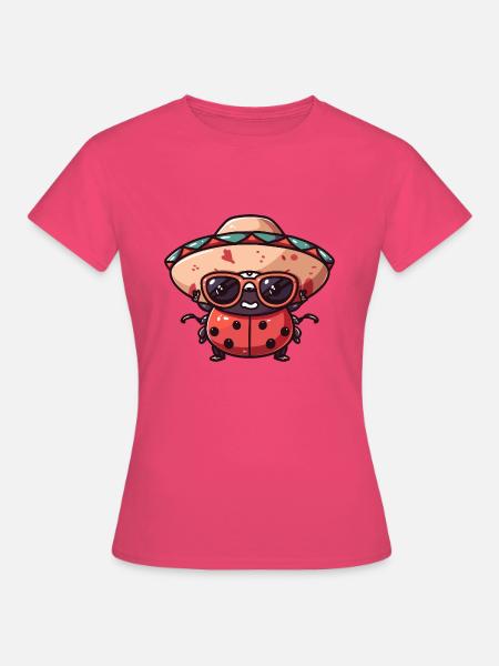 Marienkäfer Sombrero - Frauen T-Shirt - Azalea