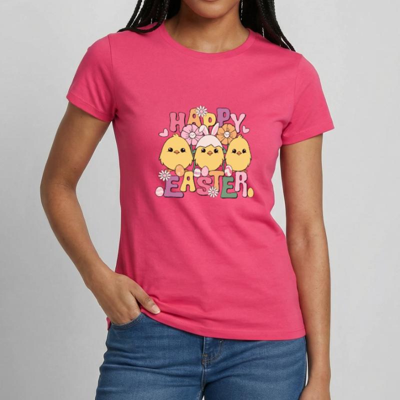 Happy Easter, Happy Easter, Easter Chicks, Easter Eggs Women's T-Shirt