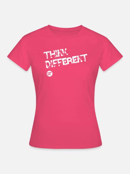 Supersoul Mindstyle Design "THINK DIFFERENT" - Frauen T-Shirt - Azalea