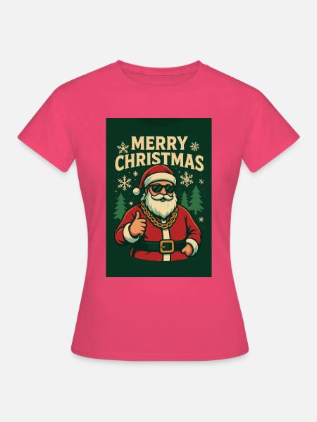Chilliger Santa mit Sonnenbrille - Frauen T-Shirt - Azalea