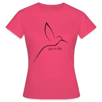 Freude am Leben / joie de vivre Bo-Grafik - T-shirt Femme - rose azalée - Devant - AI Model Female 172 dark (172cm)