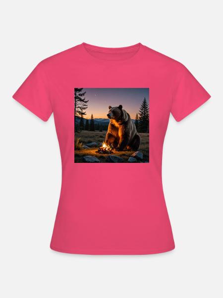 Bäriges Lagerfeuer - Frauen T-Shirt - Azalea