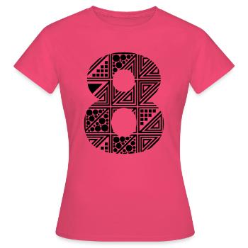 Acht Zahl 8 - Frauen T-Shirt - Azalea - Vorne - AI Model Female 172 dark (172cm)