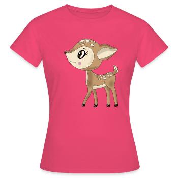 Reh - Frauen T-Shirt - Azalea - Vorne - AI Model Female 172 dark (172cm)