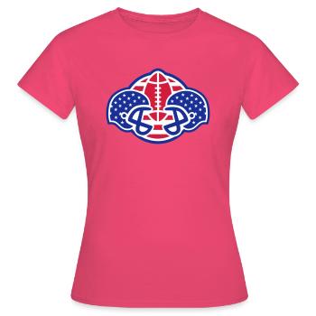 American Football (USA Design) - Frauen T-Shirt - Azalea - Vorne - AI Model Female 172 dark (172cm)