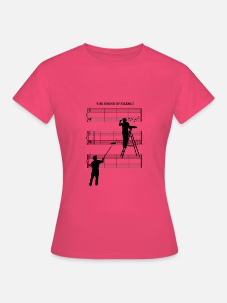 Sound Of Silence Notenblatt ohne Noten mit Malern - Frauen T-Shirt - Azalea