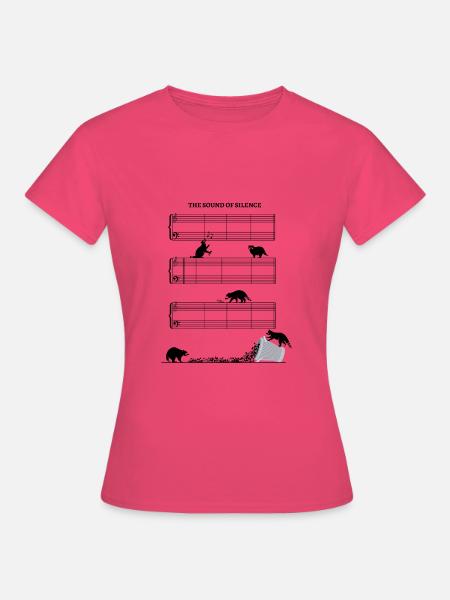 Sound Of Silence Notenblatt ohne Noten Waschbären - Frauen T-Shirt - Azalea