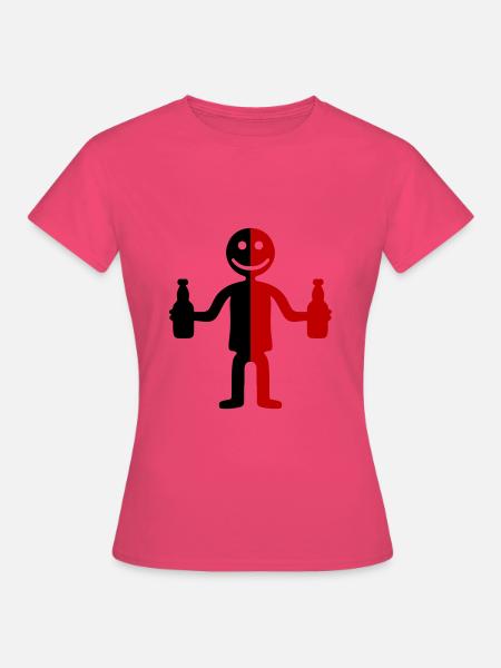 Strichmännchen Bier - Frauen T-Shirt - Azalea