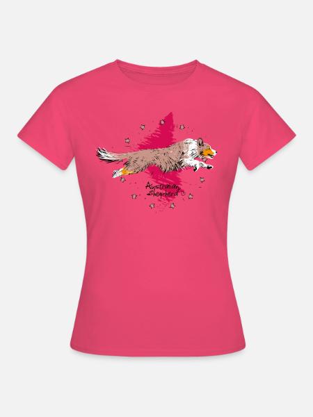 red merle Australian Shepherd - Frauen T-Shirt - Azalea