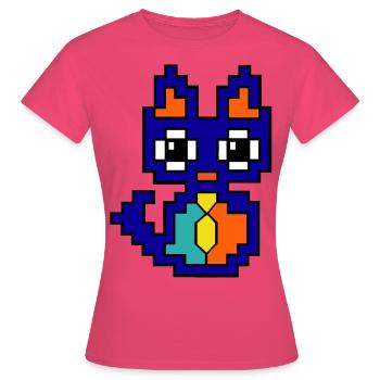 Kitty - T-shirt Femme - rose azalée - Devant - AI Model Female 172 dark (172cm)
