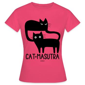 Cat Masutra ! - T-shirt Femme - rose azalée - Devant - AI Model Female 172 dark (172cm)