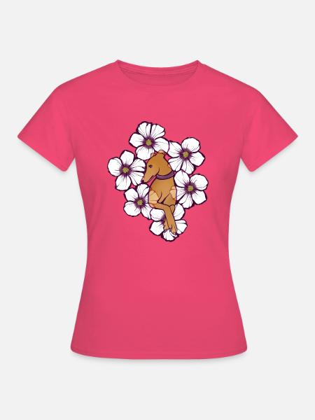 Windhund Floral - Frauen T-Shirt - Azalea